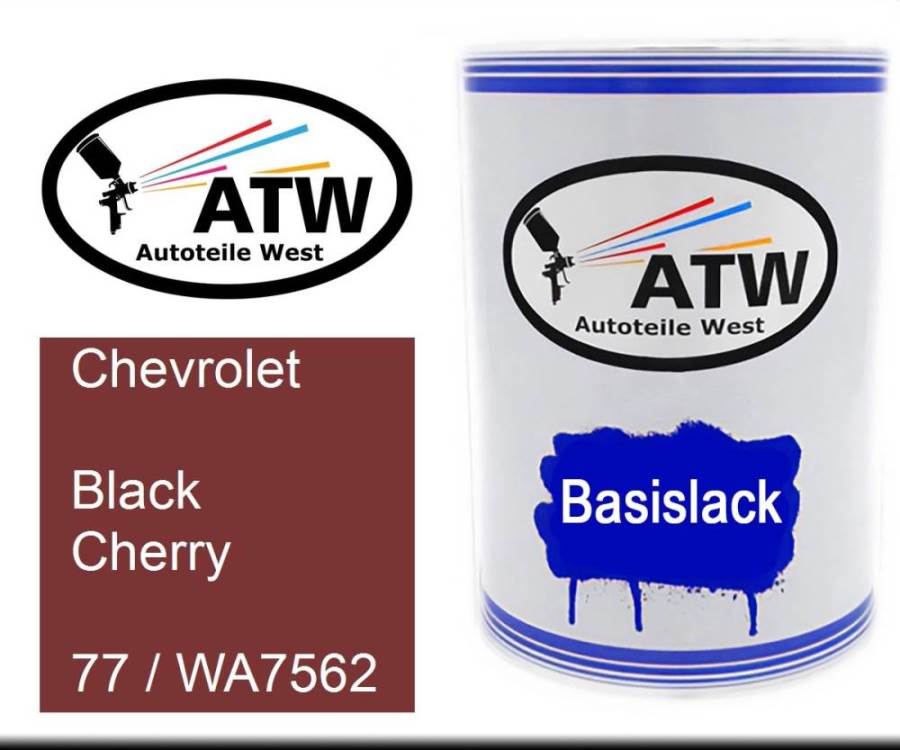 Chevrolet, Black Cherry, 77 / WA7562: 500ml Lackdose, von ATW Autoteile West.